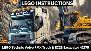 LEGO INSTRUCTIONS: Build the 42175 Volvo FMX Truck & EC230 Excavator! 🚛🚜✨ Book  2