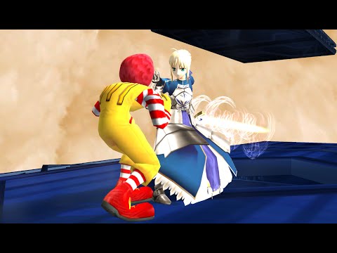 Smash Bros Universe: Saber vs 5 Characters