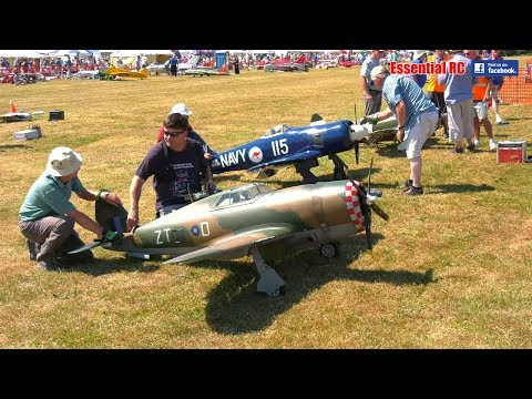 BIG MOKI 250cc RADIAL P-47 JUGS *AWESOME and GLORIOUS SOUND* LOW PASSES on a HOT SUNNY DAY