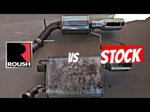Roush axle-backs vs stock mufflers
