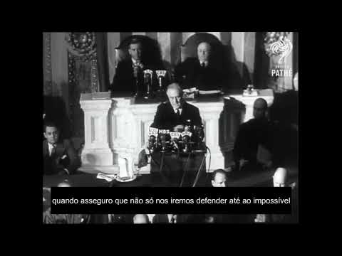 Discurso de Roosevelt declarando guerra ao Japão legendado