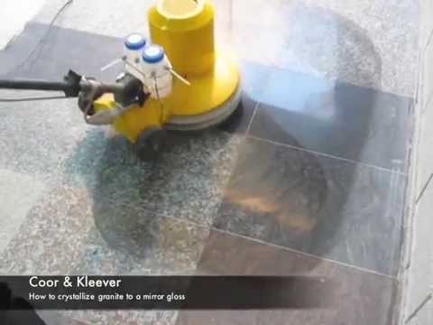 How to polish granite floors - granite crystallizing kleever...