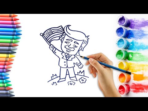 Donald Trump Draw | president Trump drawing, how draw...