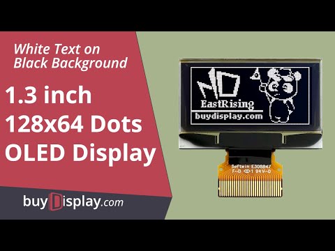 White 1.3 inch OLED I2C Arduino SSD1306 Display Module w/Connector FPC