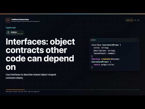 Interfaces Explained Fullstack Masterclass Typescript Course