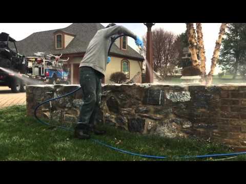 Stone Wall Cleaning With Low Pressure York PA
