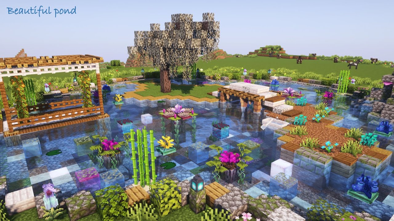 [マイクラ]池の作り方[Minecraft][tutorial][Beautiful pond ] - マイクラビルダーズ