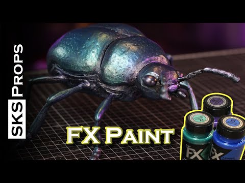 Painting A Foam Clay Beetle Sculpt with FX Paints from Plaid