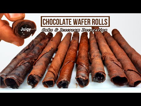 CRUNCHY CHOCOLATE WAFER ROLL RECIPE | NO OVEN | EGGLESS |#shorts |Easy Chocolate Wafer Sticks Recipe