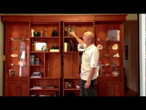 Product Feature:  Library Wall Bed (made by Hardwood Artisans)