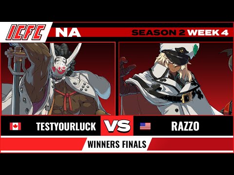 TestYourLuck (Nagoriyuki) vs Razzo (Ramlethal) Winners Finals - ICFC NA GGST Season 2 Week 4