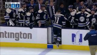 Matt Calvert Takes Slapshot to the Face - Returns to Score GWG - 11/18/16
