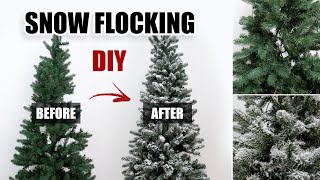 How To Snow Flock Artificial Christmas Tree - Easy DIY