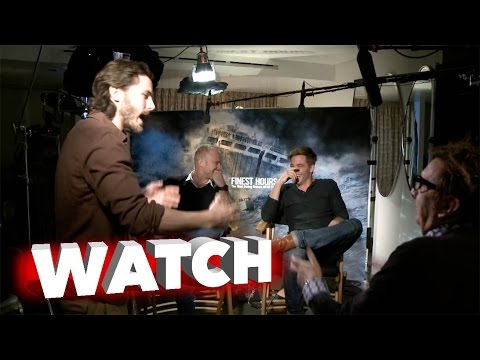 The Finest Hours: Casey Affleck Takes Over Exclusive Interview with Chris Pine & Ben Foster