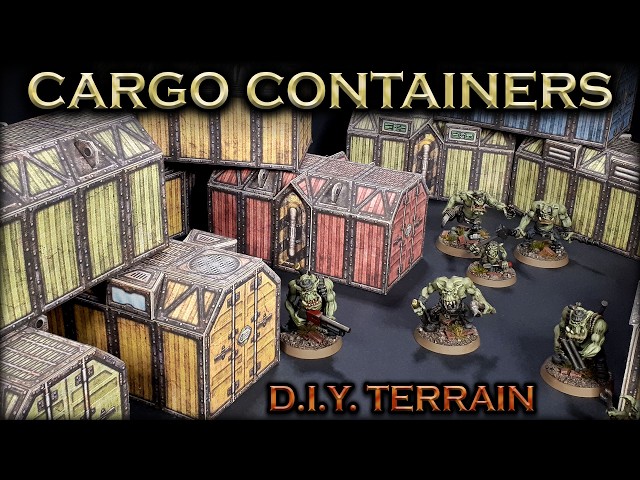 Vídeo relacionado con TinkerTurf Sci-Fi Terrain: contenedores de carga 4 complementos, 3 contenedores incluidos, tema neutro, diseño modular, fácil almacenamiento, configuraciones prácticamente ilimitadas