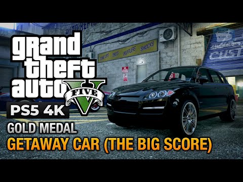 GTA 5 PS5 - Mission #83 - Getaway Car (The Big Score) [Gold Medal Guide - 4K 60fps]