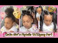 😘Kid's Hairstyle: Sleek Double Ponytails + Zigzag Part | Cute Girls Hair Ft.#ULAHAIR