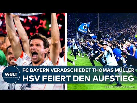 BUNDESLIGA: Letzter Applaus für Müller - FC Bayern verabschiedet Vereinslegende! HSV-Aufstieg