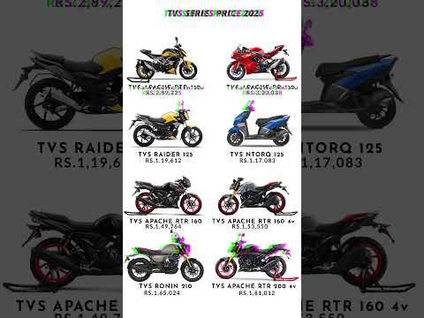 🔥 TVS Bikes Price List 2025 | Apache RTR, RR 310, Ronin, Raider Full Details | #tvseries