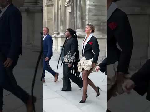 Zendaya and law Roach at Paris fashion week 2024.