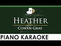 Conan Gray - Heather - LOWER Key (Piano Karaoke Instrumental)