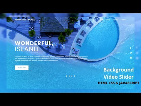 Landing Page | With Background Video Slider - Travel Website - HTML CSS & Javascript