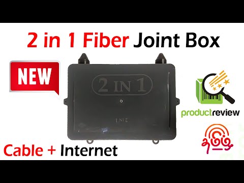 New 2 in 1 Fiber Optic Joint Box (Cable + Internet) (2 Hole) Termination Enclosure Box OFC Splicing