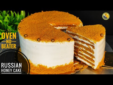 💯How to make perfect Russian Honey Cake| Russian Honey Cake| Medovik RUSSIAN HONEY CAKE Recipe|E#353