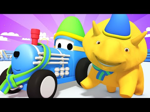 Educational cartoon - CHRISTMAS - Dino and Dina learn about color with Christmas ornaments!