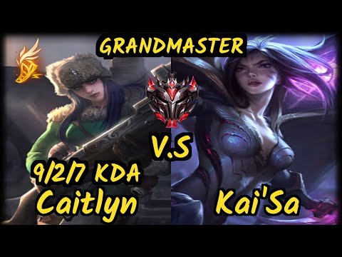 FLY Wildturtle (CAITLYN) vs KAI'SA - 9/2/7 KDA BOTTOM ADC GAMEPLAY - NA Ranked GRANDMASTER