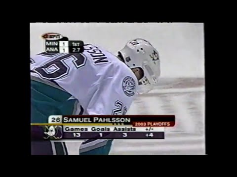 Minnesota Wild at Mighty Ducks of Anaheim (Game 4) - May 16, 2003 - Adam Oates, Samuel Pahlsson