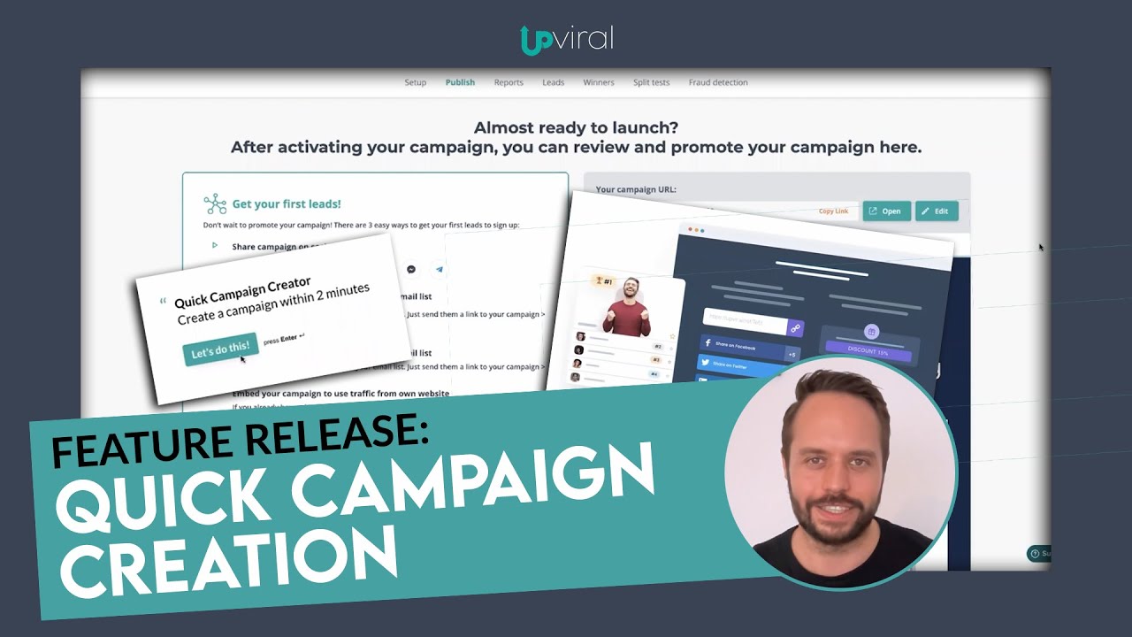 UpViral Feature Release - Quick Campaign Creation