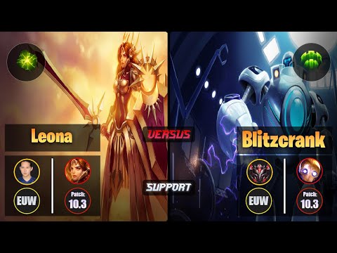 YellOwStaR LEONA (Support) [Aftershock] VS BLITZCRANK - Grandmaster EUW Patch 10.3