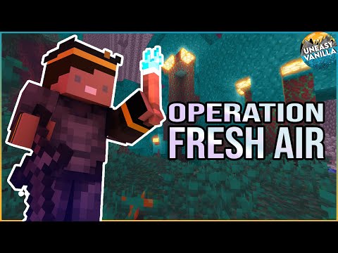 Planting 25,000+ Fireproof Trees on No Hack Anarchy Spawn | Minecraft - UneasyVanilla