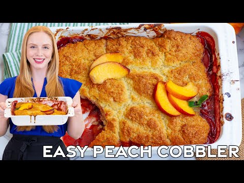 The Best Classic Peach Cobbler with Buttermilk Biscuits - Easy Summer Dessert!
