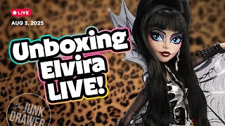Unboxing Monster High Elvira Skullector Doll 🕷️ LIVE!!