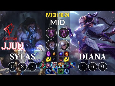 GRF jjun Sylas vs Diana Mid - KR Patch 10.24