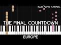 Europe - The Final Countdown (Easy Piano Tutorial)