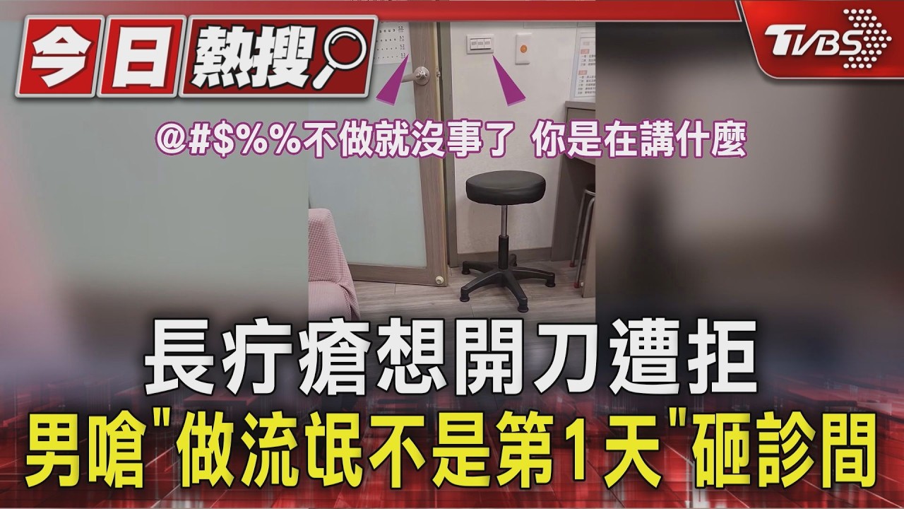 影音/疑男長疔瘡要開刀遭拒!嗆「做流氓不是第一天」砸女醫診間