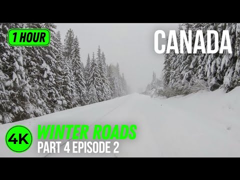 4K Amazing Winter Roads of Canada - Part 4 Ep 4 - Indoor Cycling Video | Treadmill Scenery