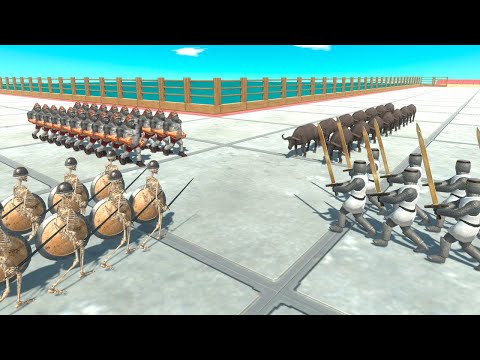 4 Armies Tournament: Infernals vs Humans vs Primates vs Animals - Animal Revolt Battle Simulator
