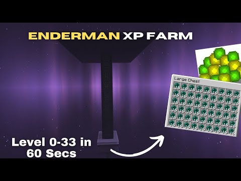Minecraft Enderman 1 Hit Farm - Super Fast XP | Best And Super Easy EnderMan Farm | #minecraft