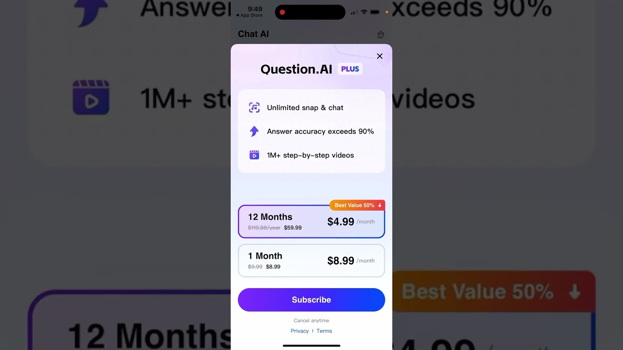 Question AI - math solver app - how to use