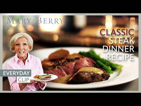 Classic Steak With Creamy Peppercorn Sauce | Mary Berry Everyday | Mary Berry