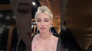 Routines Woman no bra bikini sexy big nipples