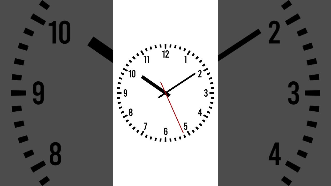 Analog Clock With Hour Minute and Second Hands #time