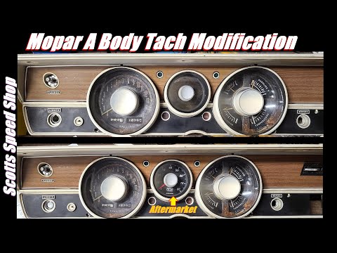 1967-1971 Mopar A body Rallye Dash Aftermarket Tach install