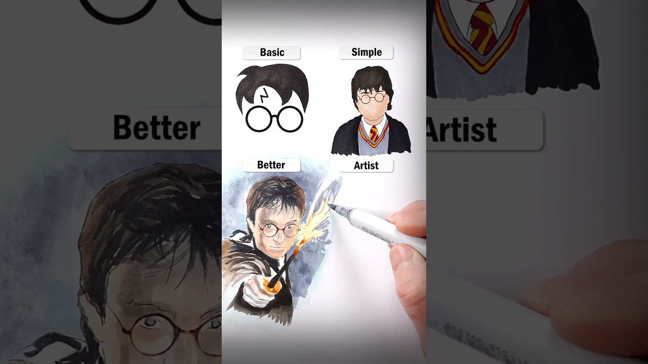 Draw Harry Potter! #art #drawing #shorts #harrypotter #magic #howtodraw #easydraw