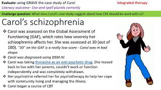 Clinical psychology   Case study of Carol for CBT