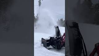 Front mount snowblower on tractor Branson 4520C with Virnig V50 and PTO power unit